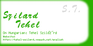 szilard tehel business card